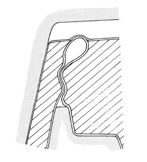 Illustration of detachment of a bubble from the top of a core